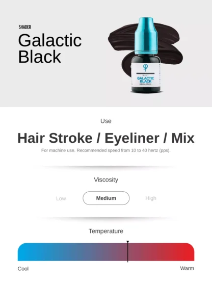 Galactic Black PMU Mix Shader Pigment 10ml - Image 2